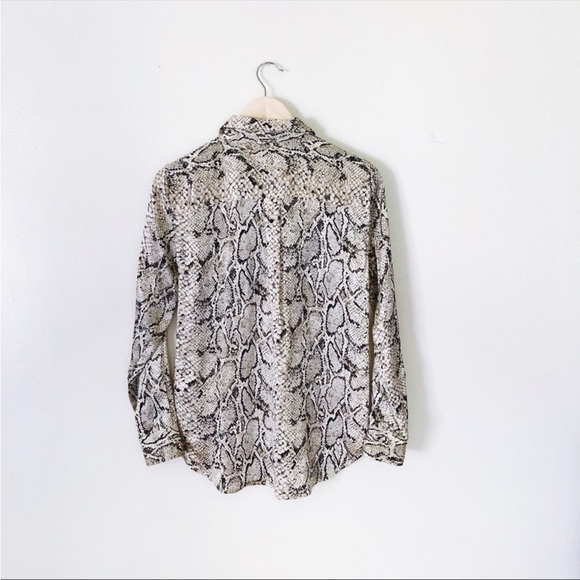 Equipment Snakeskin Print Silk Button Down Blouse - Picture 2 of 6